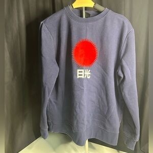 H&M Navy Sweater with Red Sun Design